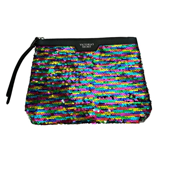 NWOT Victoria Secret Rainbow Sequin Bag - Picture 1 of 4